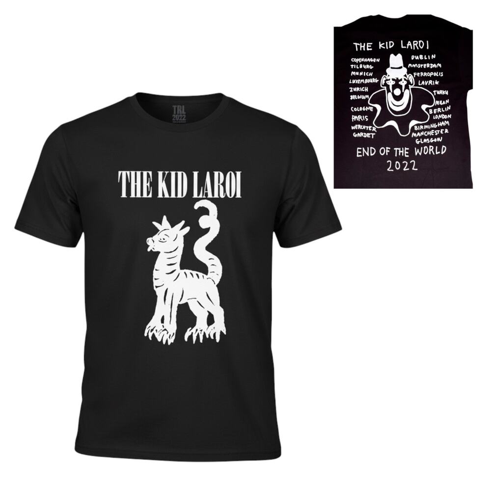 Kid Laroi Graphic T Shirt End Of World Tour 2022 Medium Men's Unisex Black White